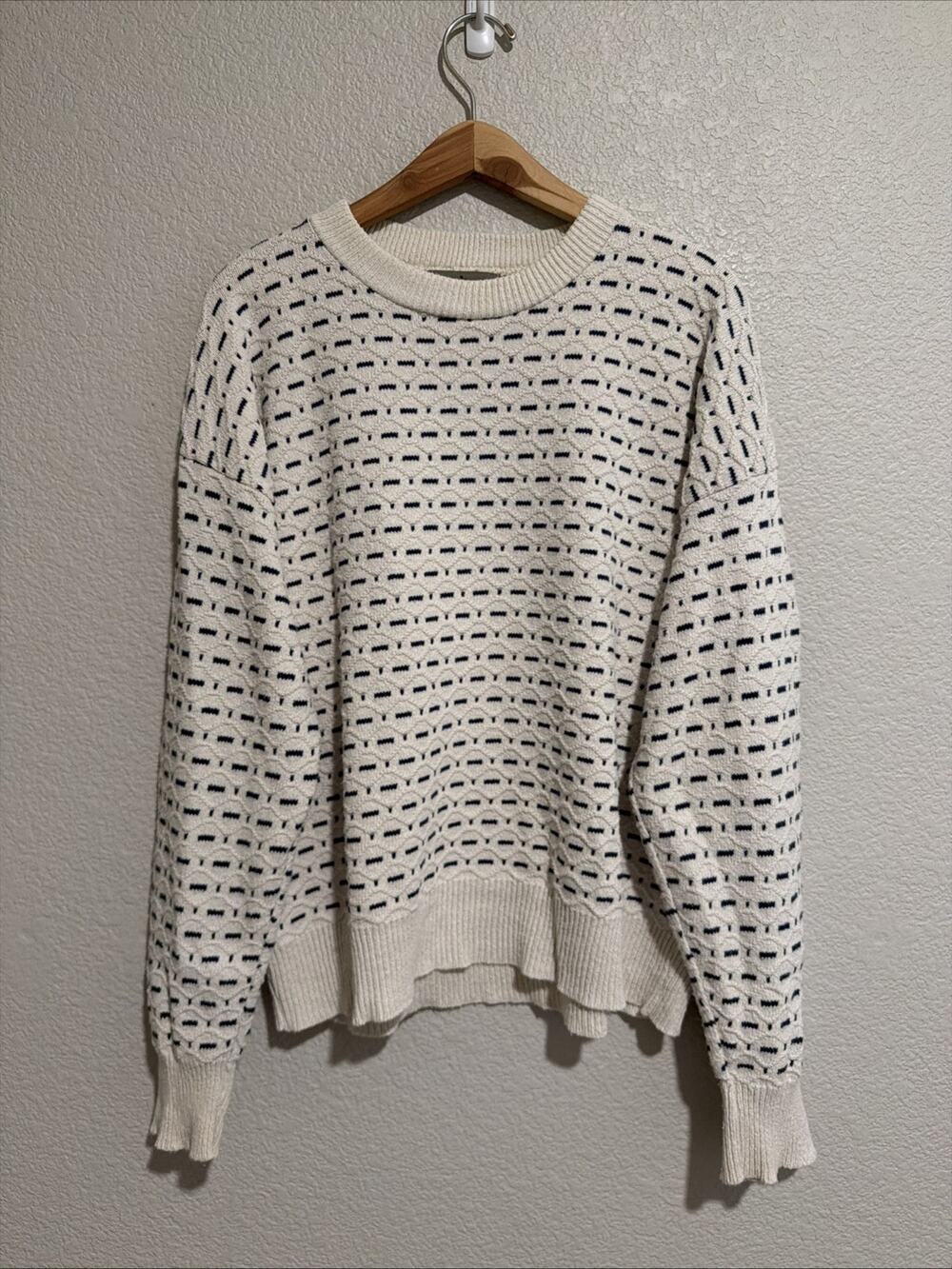 Vintage Robert Stock Mens L Pullover Sweater Crewneck Preppy Coastal Knit 90s